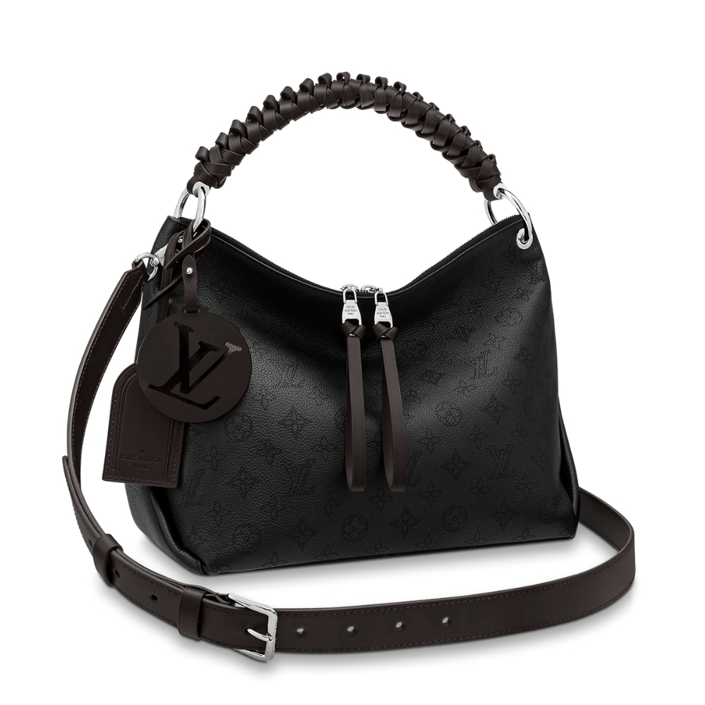 Louis Vuitton Beaubourg Hobo MM Mahina Black 32cm M56073