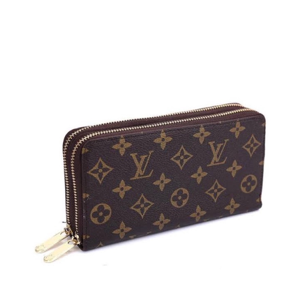 Louis Vuitton Long Double Zippy Wallet Monogram Brown 19Cm