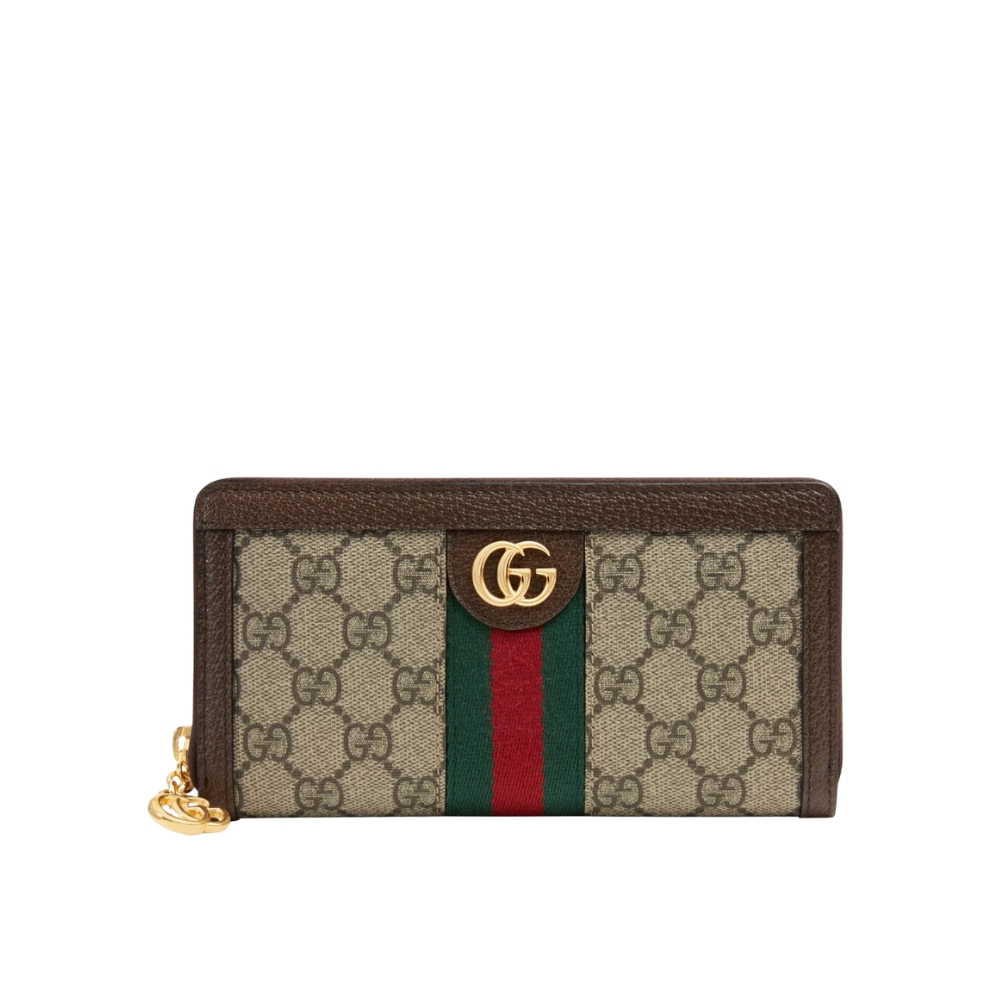 Gucci Ophidia Zip Around Wallet Brown 19Cm 523154 96IWG 8745