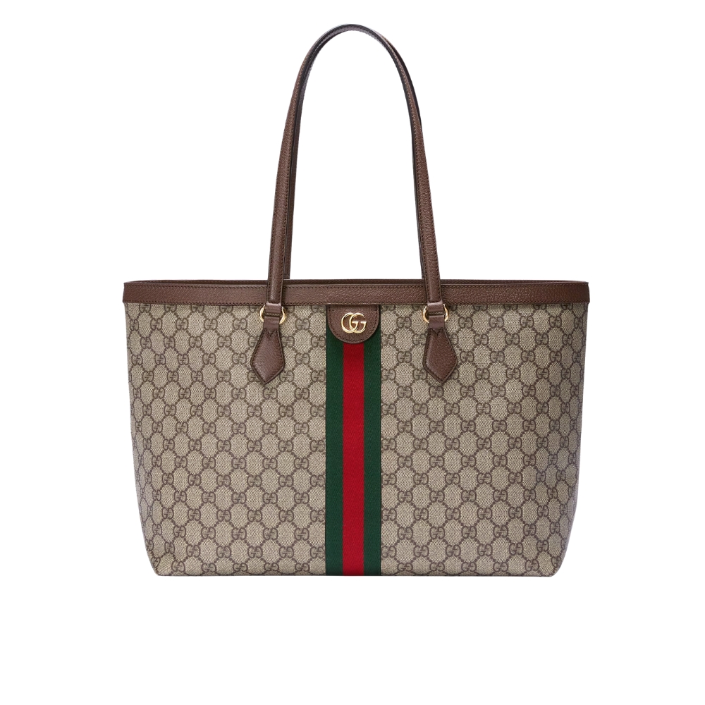 Gucci Ophidia Large Tote Bag Beige and Dark Brown GG Supreme 38Cm 631685 96IWB 8745