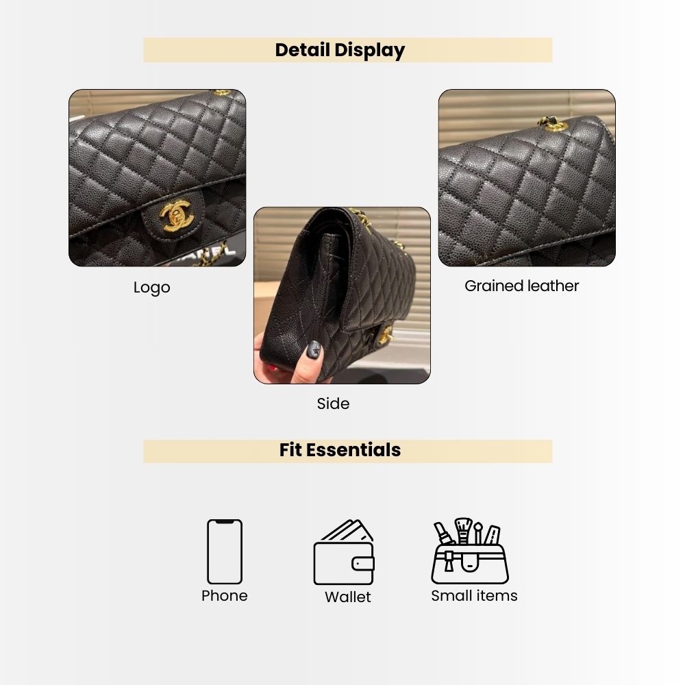 Chanel Classic Medium Handbag Black 25Cm