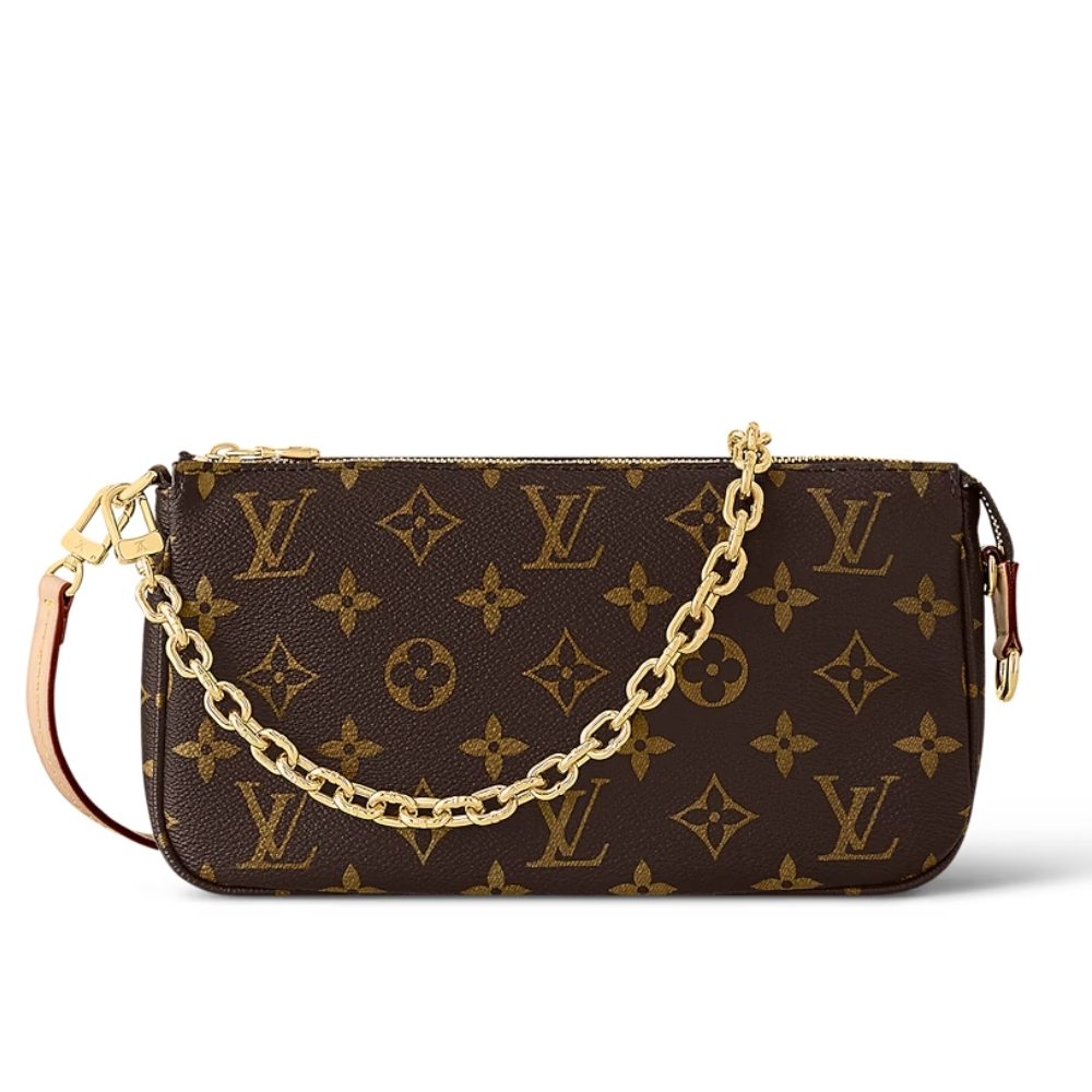 Louis Vuitton Pochette Accessoires Monogram Bag Brown 23 Cm M82766