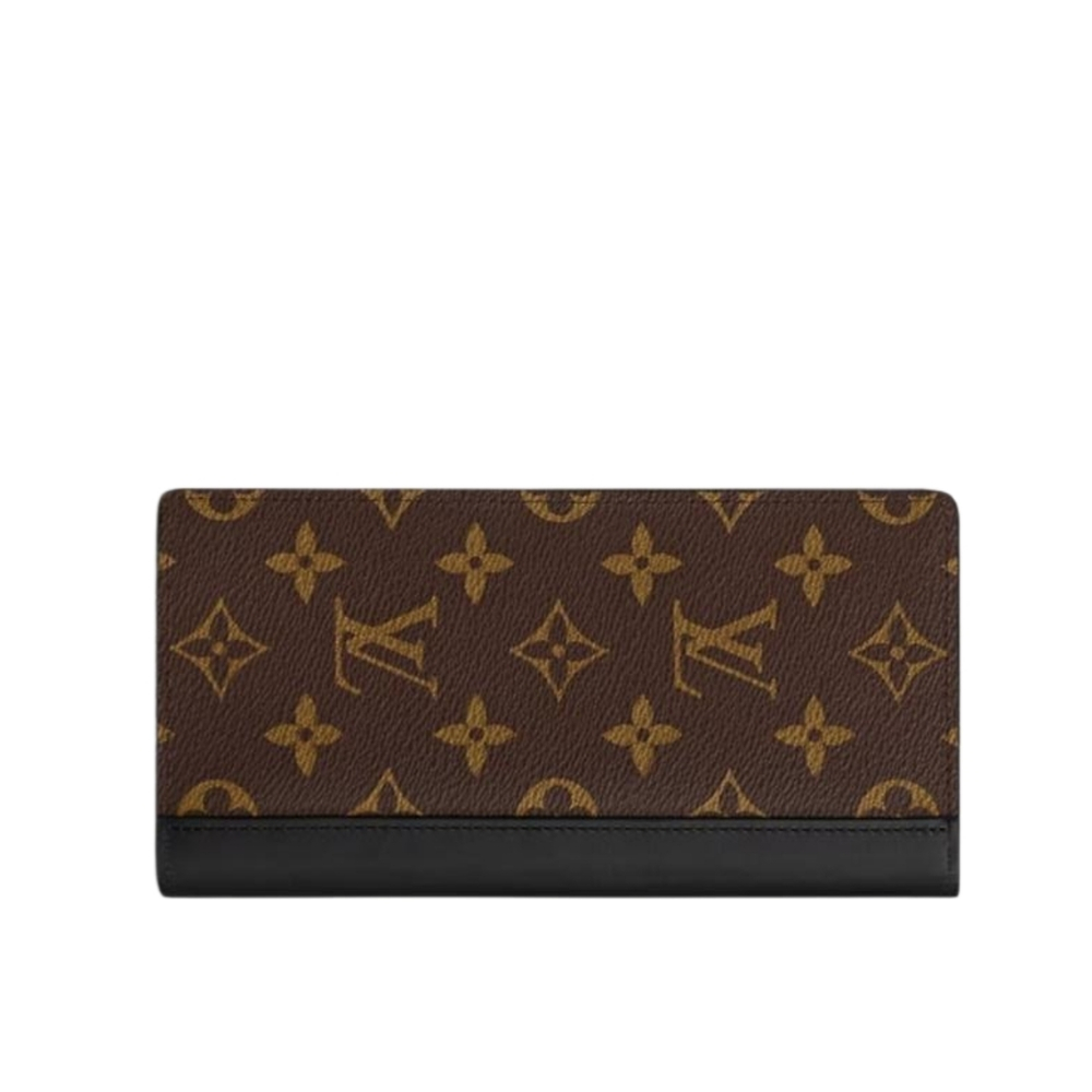 Louis Vuitton Brazza Wallet Monogram Macassar Brown 19Cm M69410
