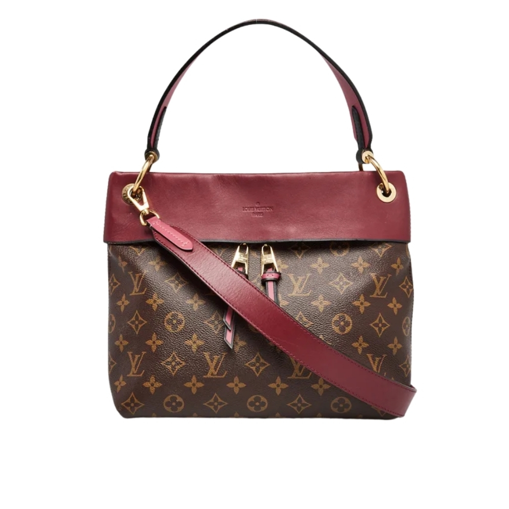 Louis Vuitton Maida Hobo Handbag Red Monogram 33Cm