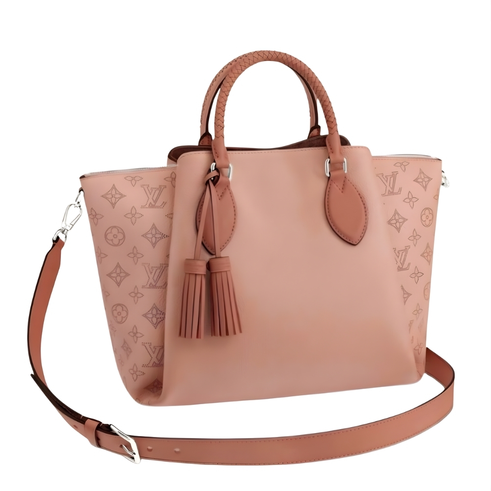 Louis Vuitton Haumea Mahina Magnolia Pink Leather Bag 30Cm M55030