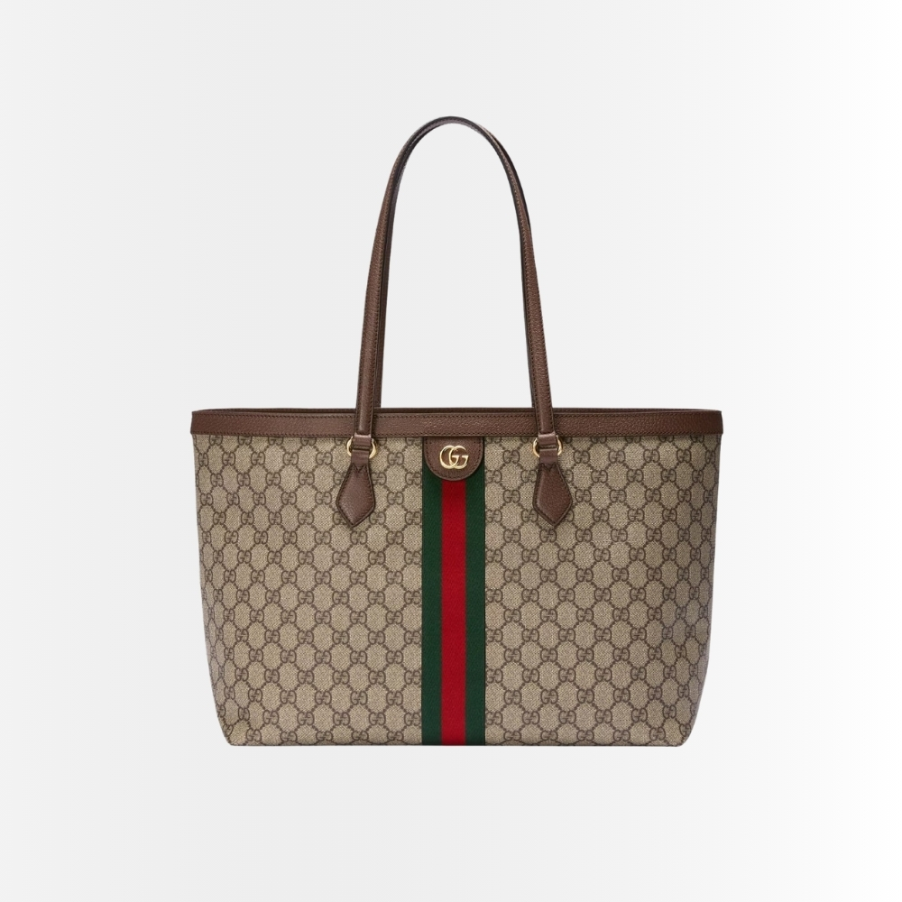 Gucci Ophidia Large Tote Bag Beige and Dark Brown GG Supreme 38Cm 631685 96IWB 8745