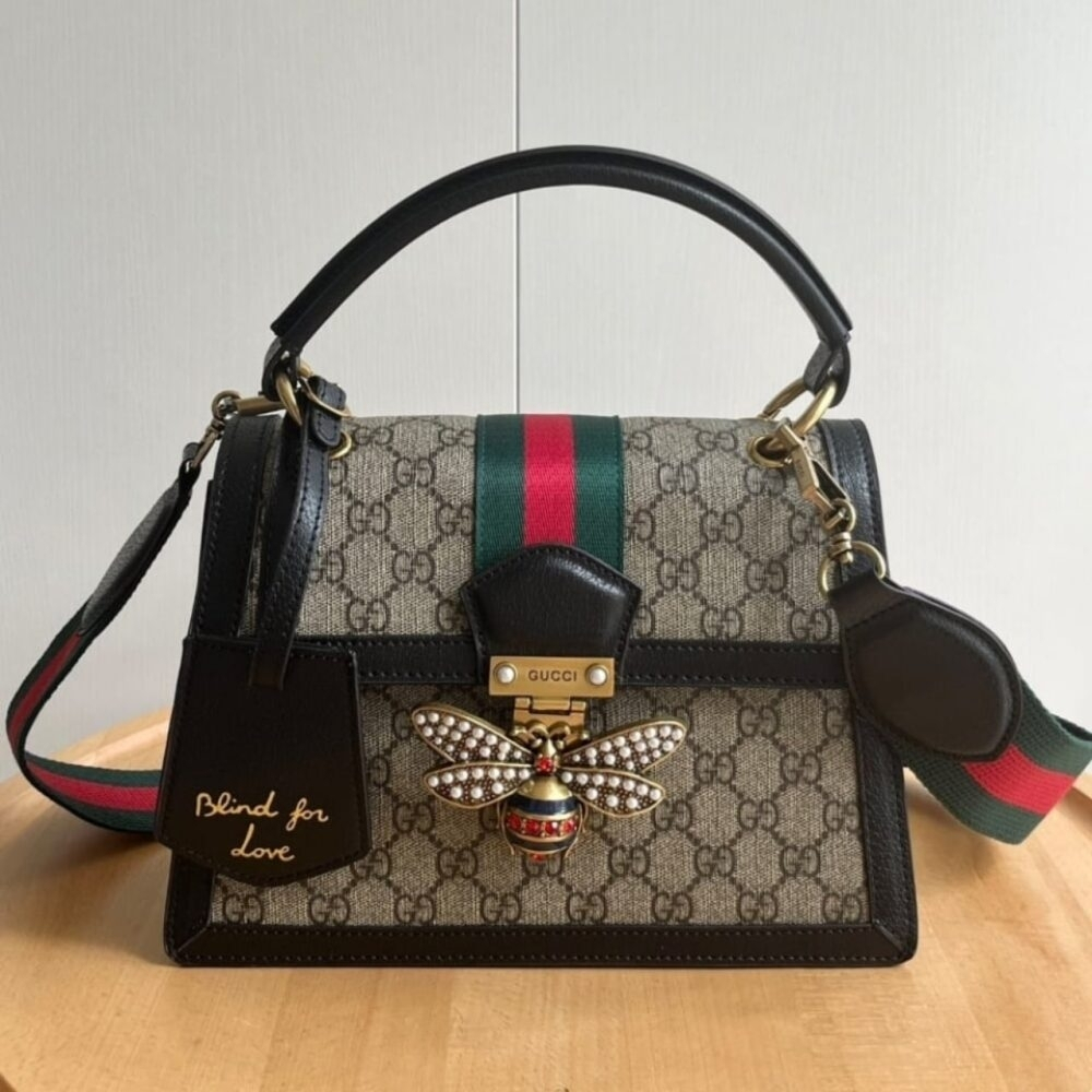 Gucci Queen Margaret GG Small Top Handle Bag Black 25Cm - Image 5
