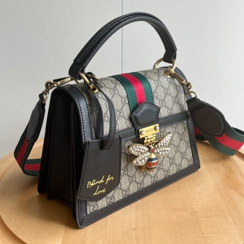 Gucci Queen Margaret GG Small Top Handle Bag Black 25Cm - Image 6