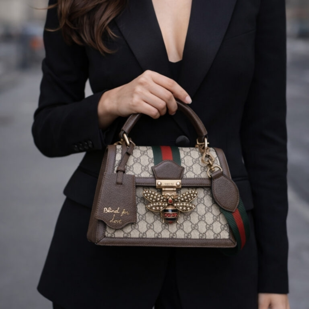 Gucci Queen Margaret GG Small Top Handle Bag Brown 25Cm - Image 2