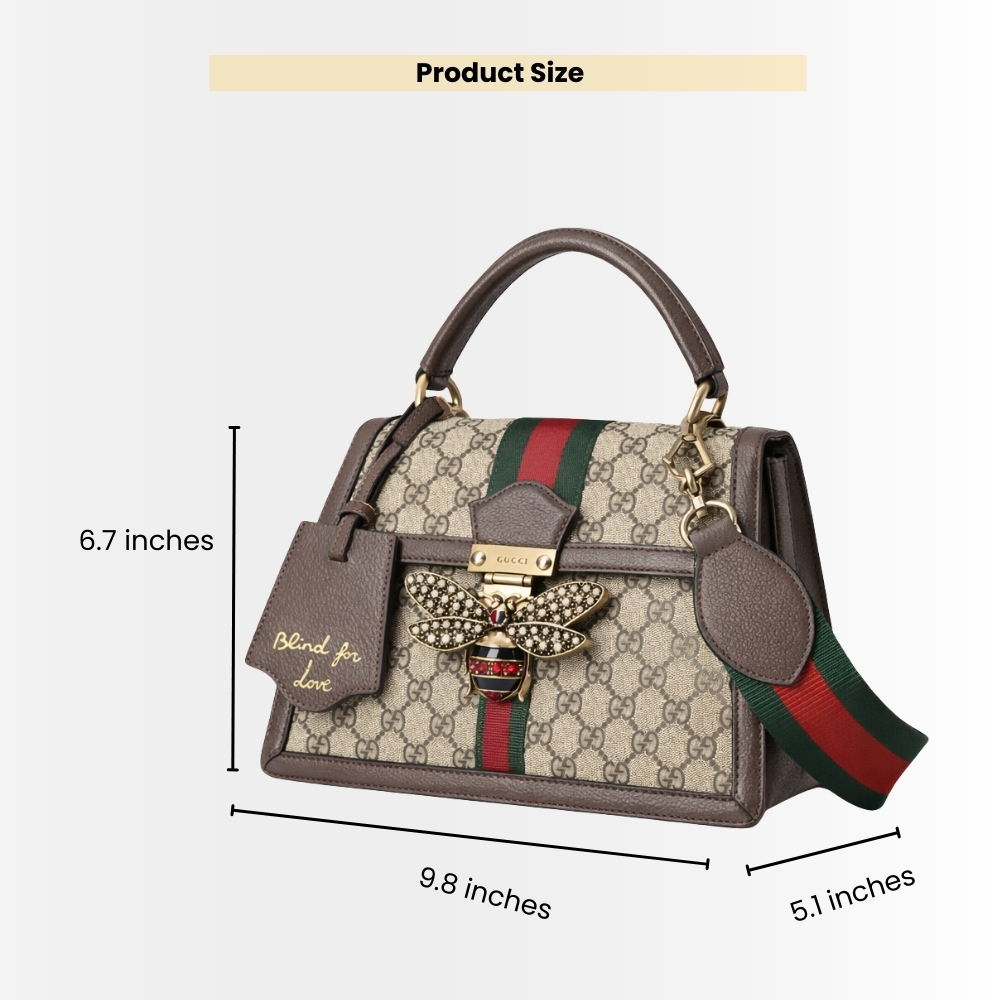 Gucci Queen Margaret GG Small Top Handle Bag Brown 25Cm - Image 3