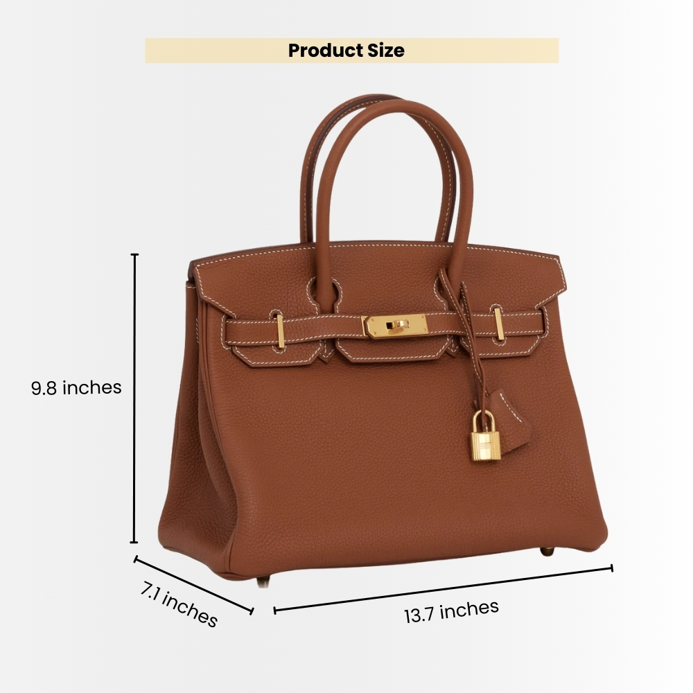 Hermes Birkin 35 Togo Leather Gold Hardware Brown 35Cm - Image 3
