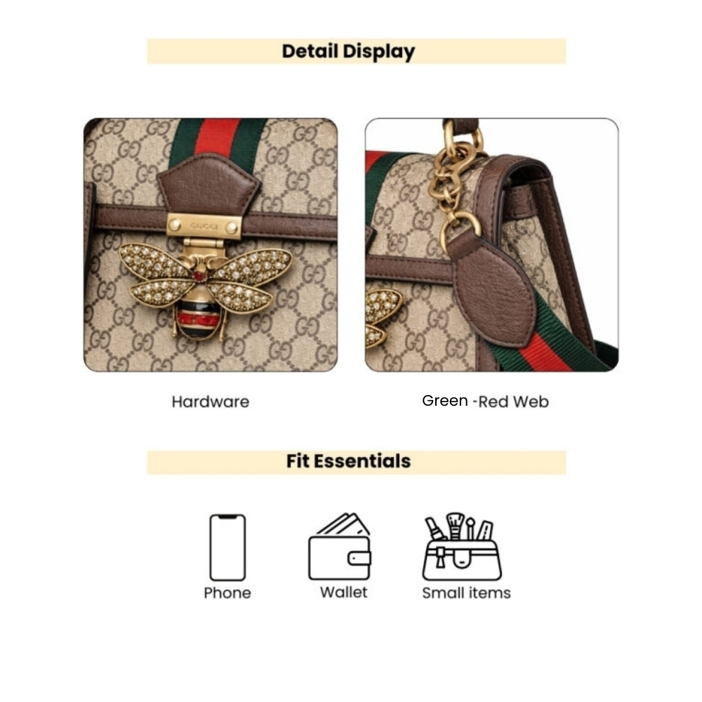 Gucci Queen Margaret GG Small Top Handle Bag Brown 25Cm - Image 4