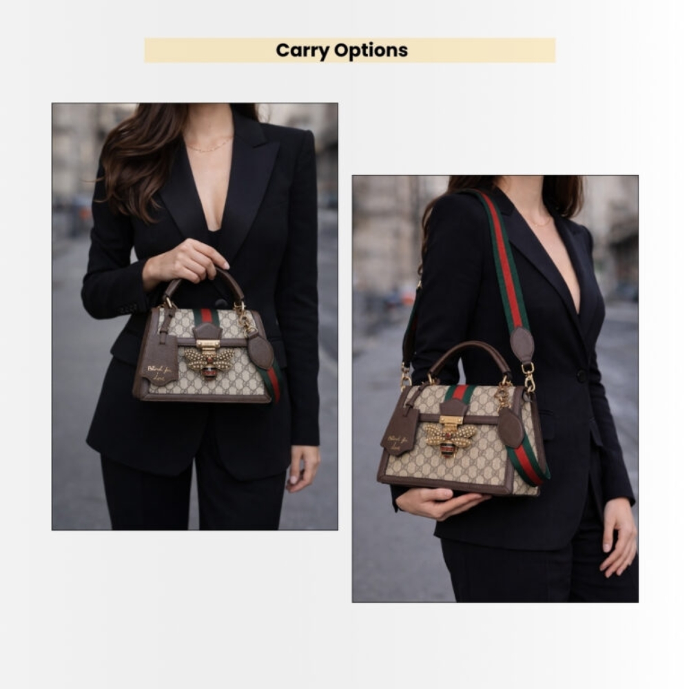 Gucci Queen Margaret GG Small Top Handle Bag Brown 25Cm - Image 9