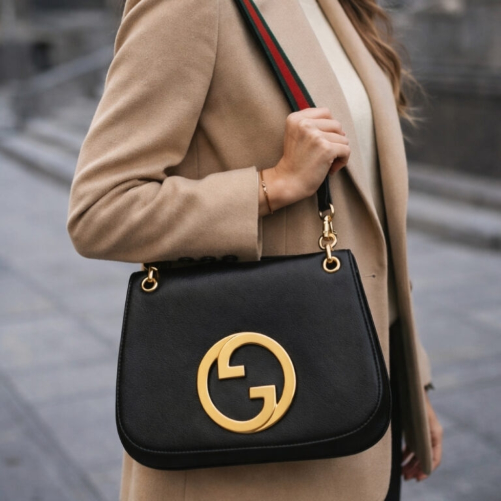 Gucci Blondie Medium Bag Black 29cm 721172 96IWG 8745 - Image 2