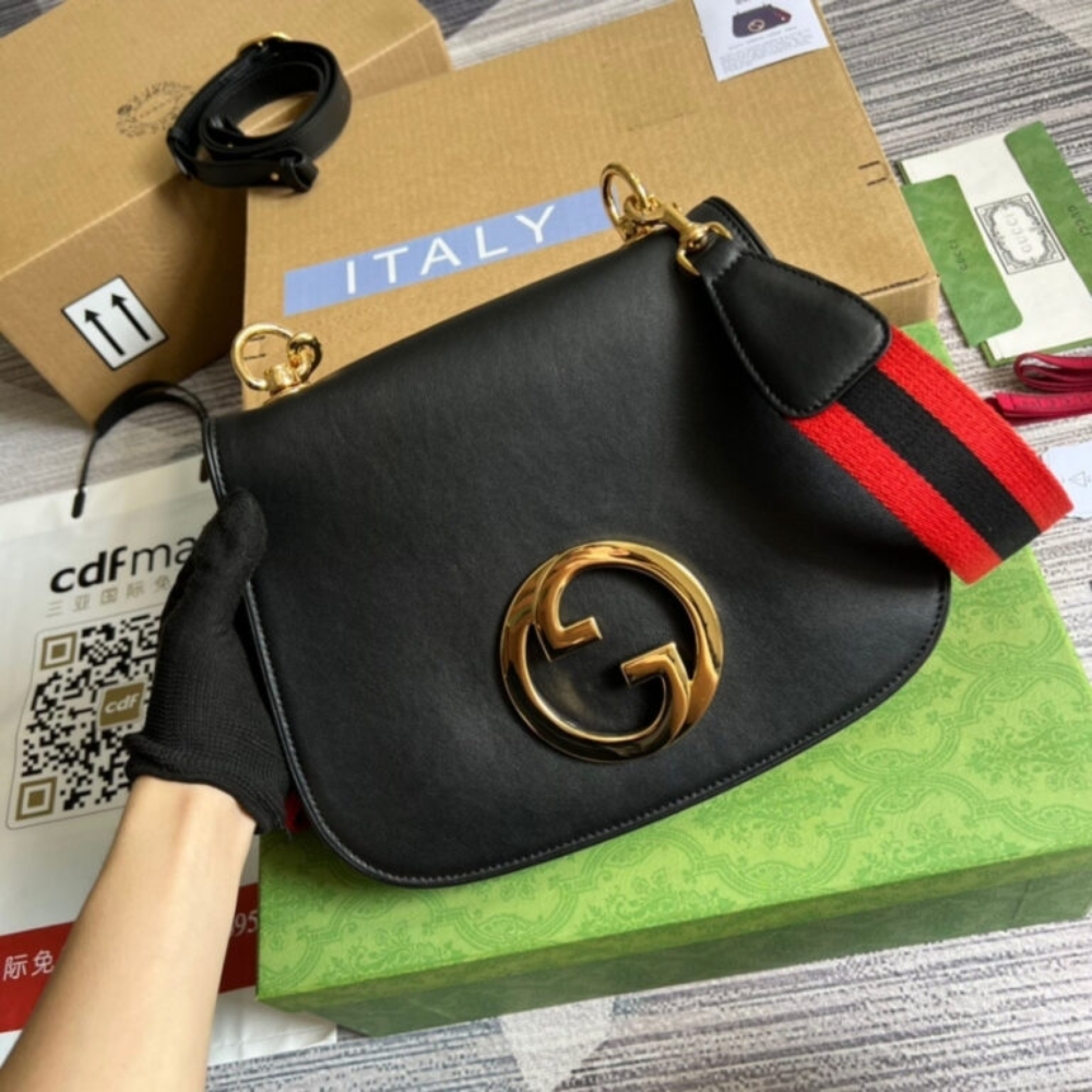 Gucci Blondie Medium Bag Black 29cm 721172 96IWG 8745 - Image 9