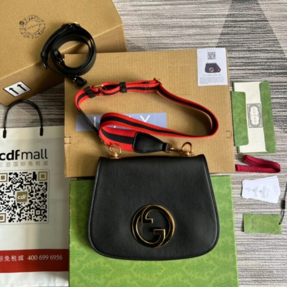 Gucci Blondie Medium Bag Black 29cm 721172 96IWG 8745 - Image 5