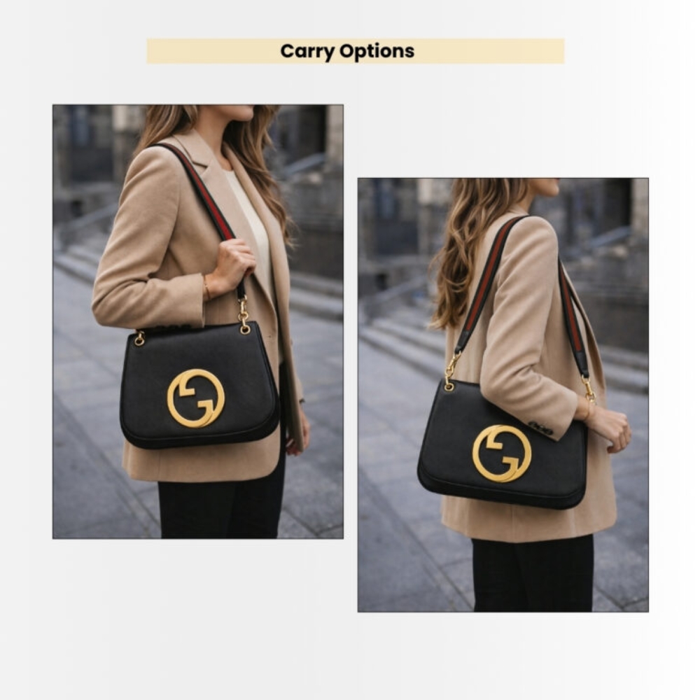 Gucci Blondie Medium Bag Black 29cm 721172 96IWG 8745 - Image 10