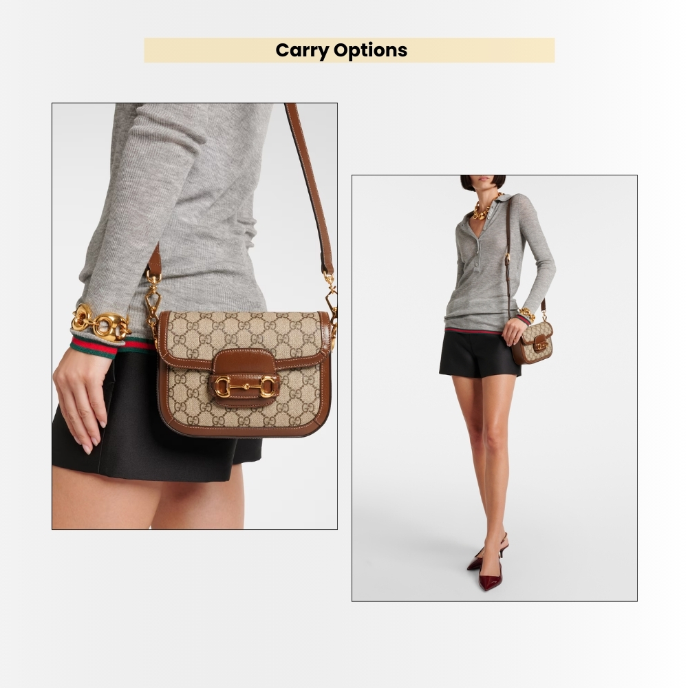 Gucci Horsebit 1955 Small Shoulder Bag GG Supreme Canvas Beige Brown 20Cm 658574 HUHHG 8565 - Image 8