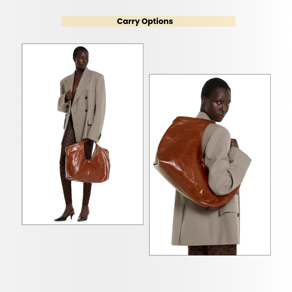 Gucci Giglio Large Tote Bag Dark Brown Leather 60cm 853971 AAF2H 7645 - Image 9