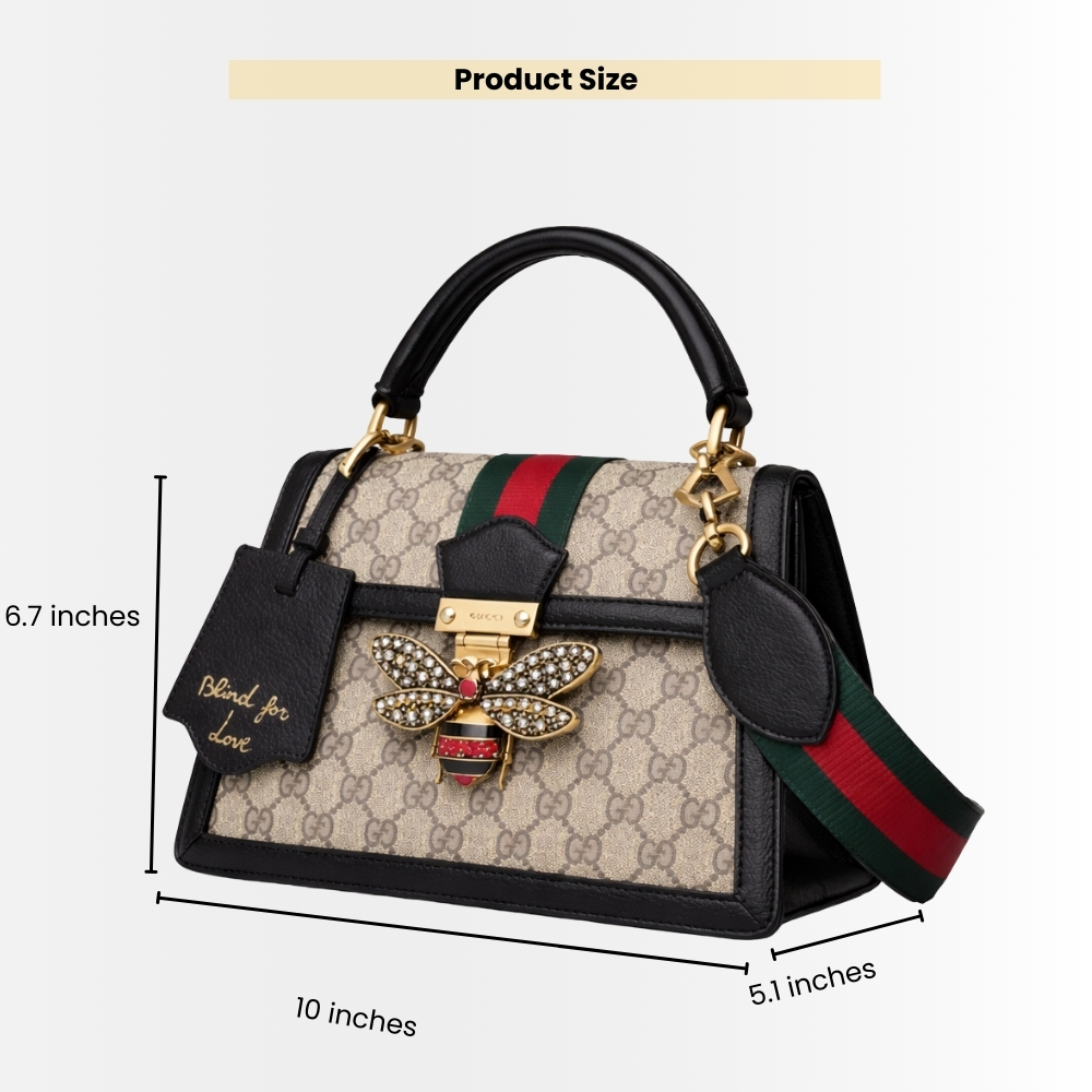 Gucci Queen Margaret GG Small Top Handle Bag Black 25Cm - Image 3