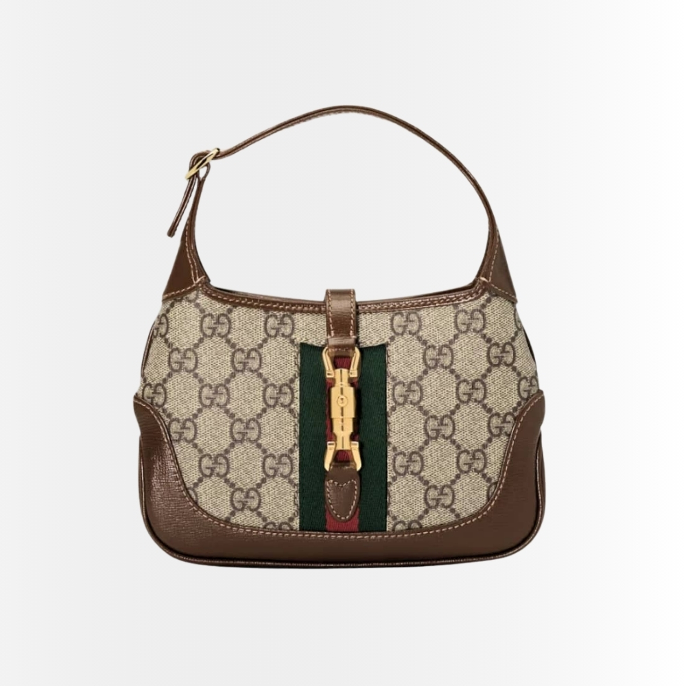 Gucci Jackie 1961 Shoulder Bag Brown 23cm 637092 HUHHG 8565