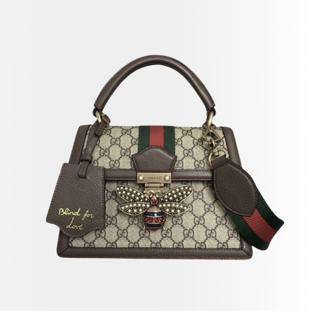 Gucci Queen Margaret GG Small Top Handle Bag Brown 25Cm