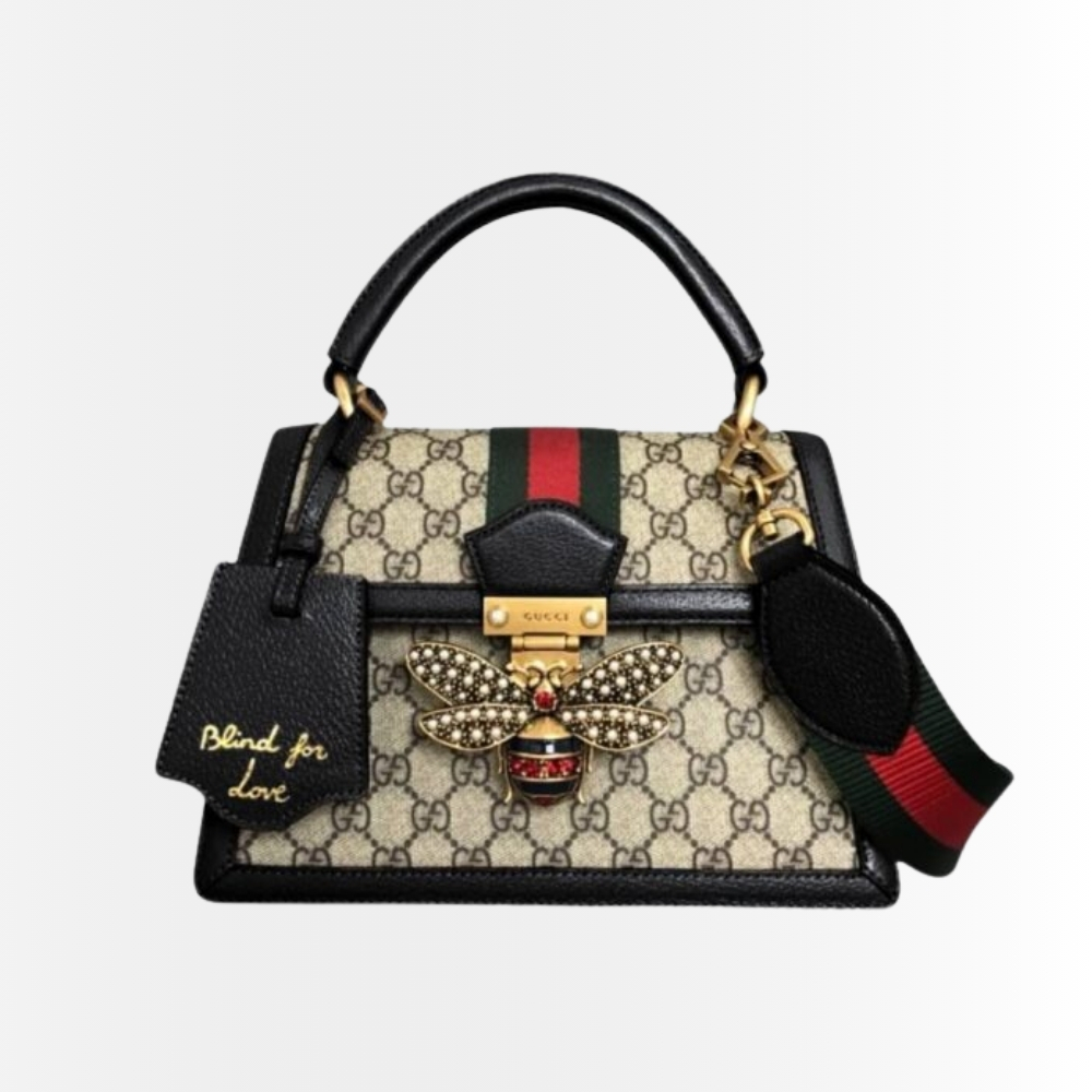 Gucci Queen Margaret GG Small Top Handle Bag Black 25Cm