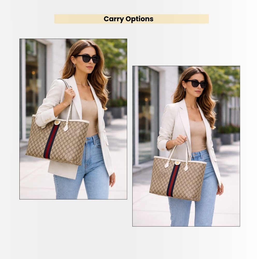 Gucci Ophidia Large GG Tote Bag Beige Ebony 38Cm 631685 96IWB 9794 - Image 11