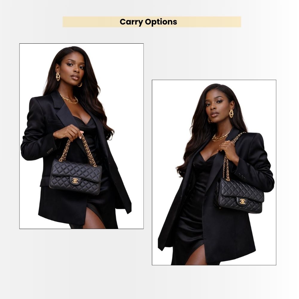 Chanel Classic Medium Handbag Black 25Cm