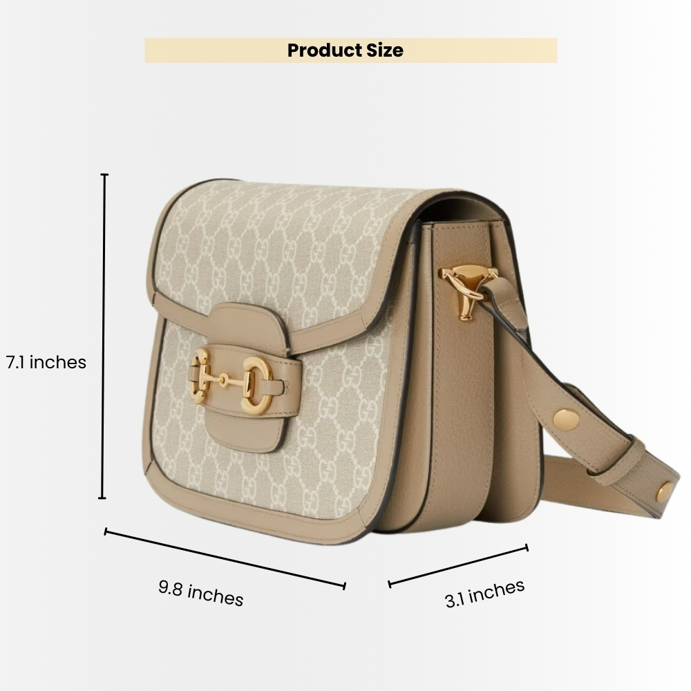 Gucci Horsebit 1955 Medium Bag Beige White 25cm 602204 UULBG 9683 - Image 3