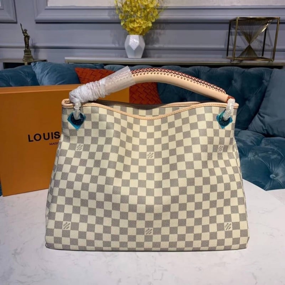 Louis Vuitton Artsy MM Damier Azur Cream 41Cm N40253 - Image 7