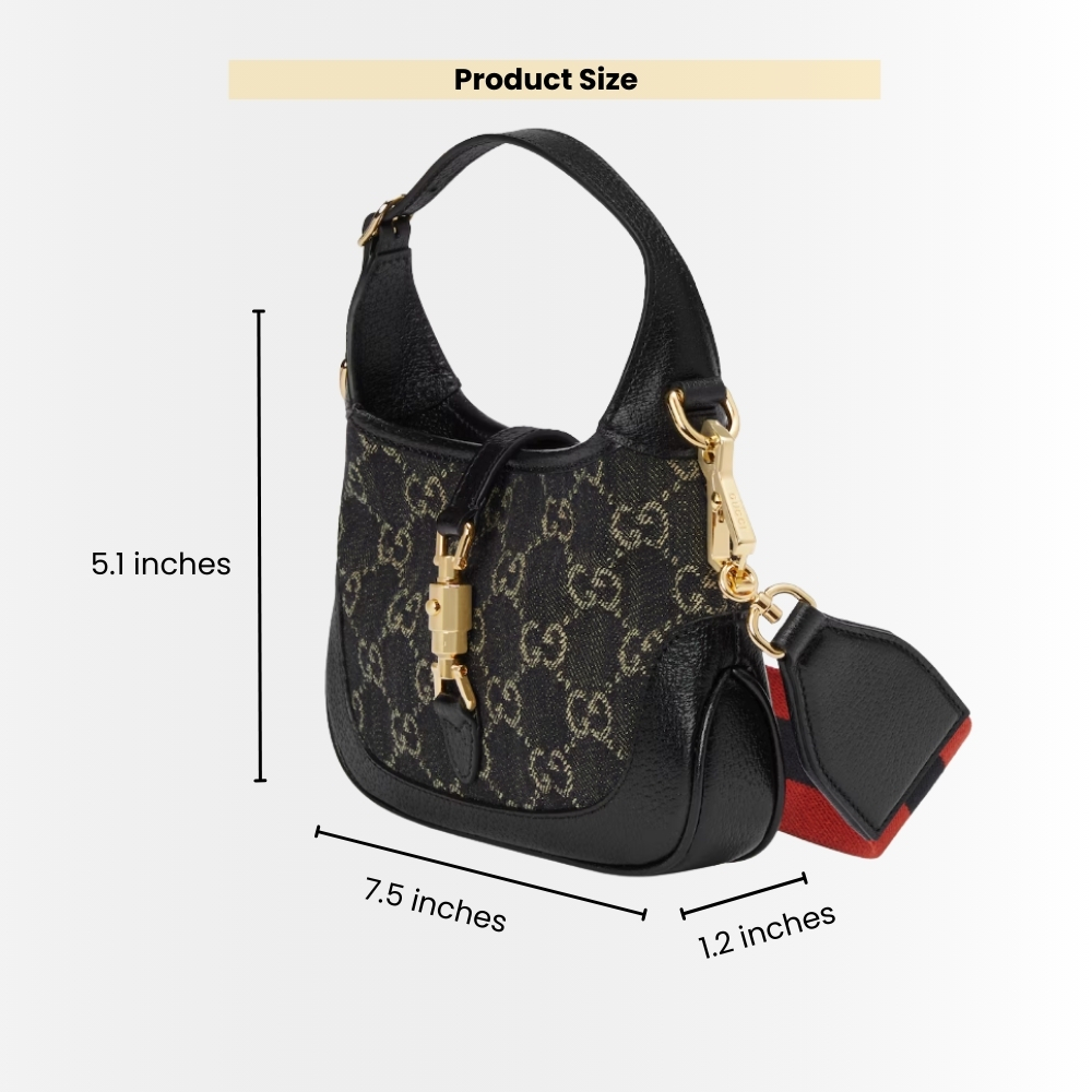 Gucci Jackie 1961 Mini Shoulder Bag Black And Ivory 19cm 685127 UN3AG 1294 - Image 3