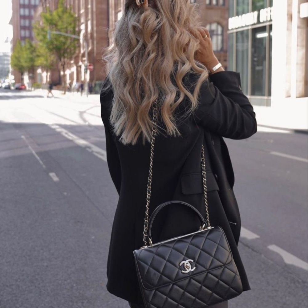 Chanel Small Flap Bag With Top Handle Bag With Gold Metal Black 25Cm A92236 Y60767 94305 - Image 2