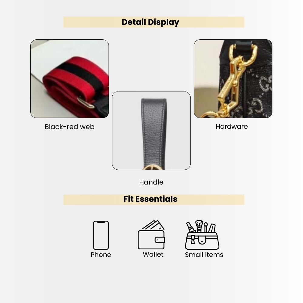 Gucci Jackie 1961 Mini Shoulder Bag Black And Ivory 19cm 685127 UN3AG 1294 - Image 4