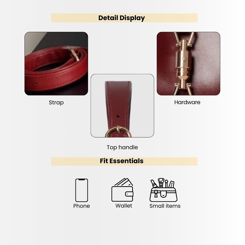 Gucci Jackie 1961 Medium Shoulder Bag Red Leather 28Cm 636709 10O0G 6638 - Image 4