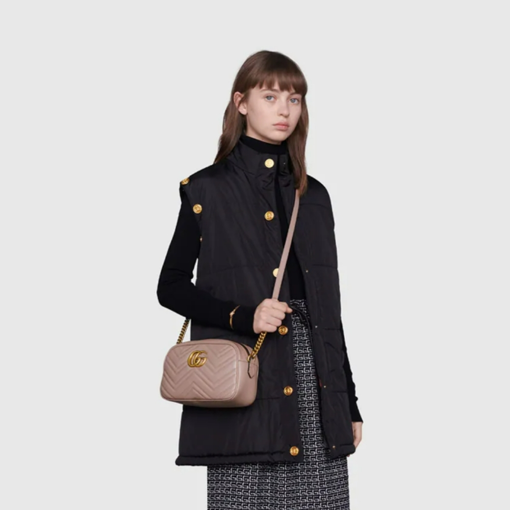 Gucci GG Marmont Small Shoulder Bag Pink 24Cm 447632 DTD1T 5729 - Image 2