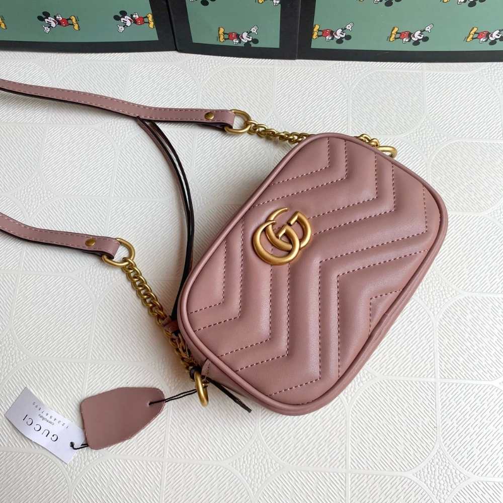 Gucci GG Marmont Small Shoulder Bag Pink 24Cm 447632 DTD1T 5729 - Image 5