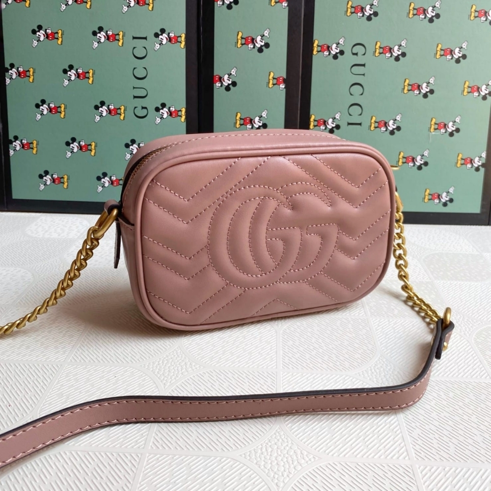 Gucci GG Marmont Small Shoulder Bag Pink 24Cm 447632 DTD1T 5729 - Image 8