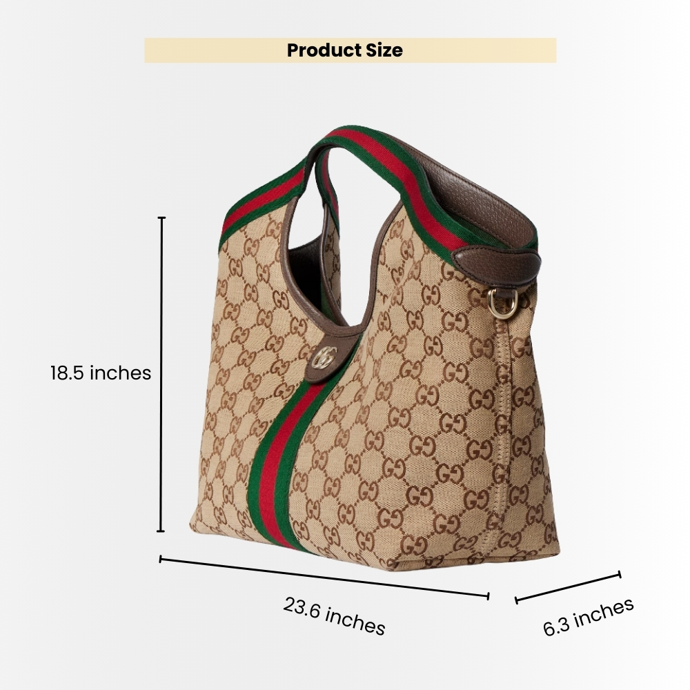 Gucci Giglio Large Tote Bag Beige And Dark Brown Gg Canvas 60Cm 853971 FAFFP 2547 - Image 3