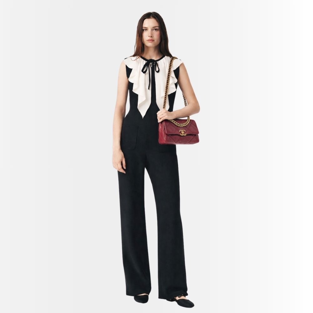 Chanel 19 Small Shiny Crumpled Burgundy 25cm - Image 2