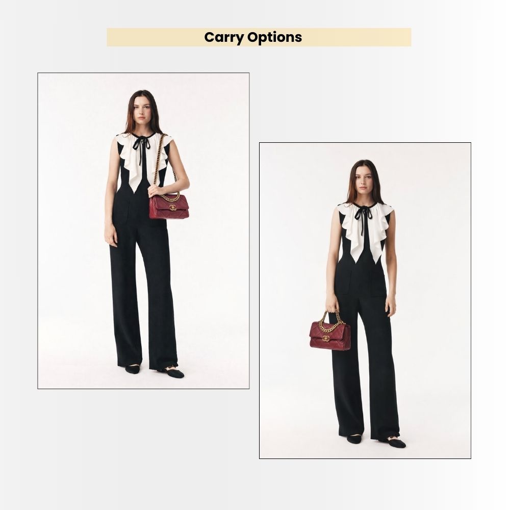 Chanel 19 Small Shiny Crumpled Burgundy 25cm - Image 10