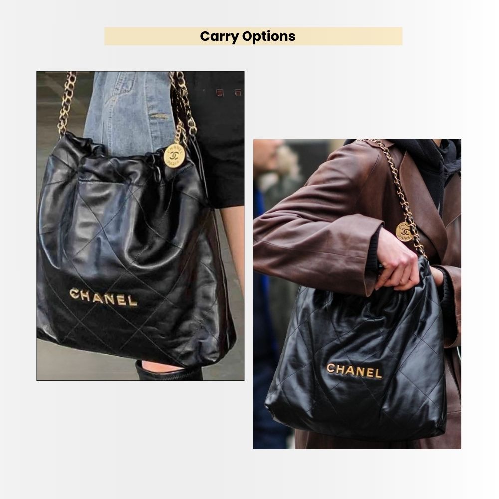 Chanel 22 Small Handbag Black 30cm AS3260 B08037 94305 - Image 9