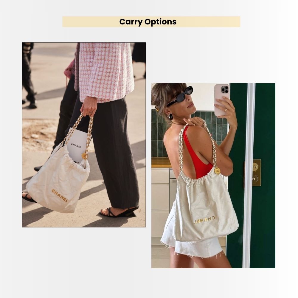 Chanel 22 Small Handbag White 36Cm AS3260 B09859 10601 - Image 11