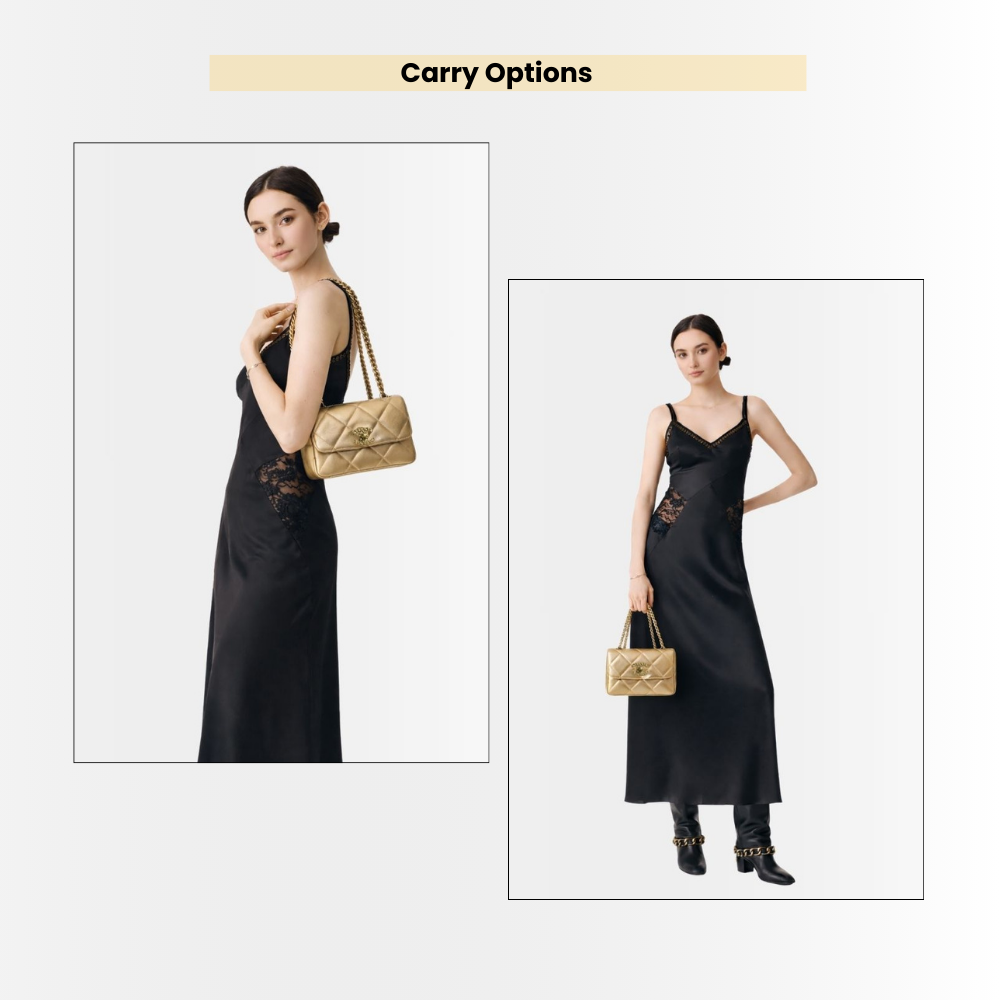 Chanel 19 Small Flap Bag Gold 25cm - Image 11