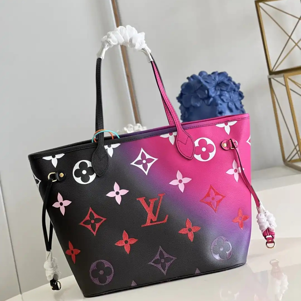 Louis Vuitton Neverfull MM Midnight Fuchsia 31cm M20511 - Image 6