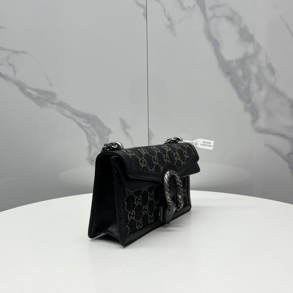 Gucci Dionysus Small GG Shoulder Bag Black 25Cm 499623 UN3BN 1274 - Image 6