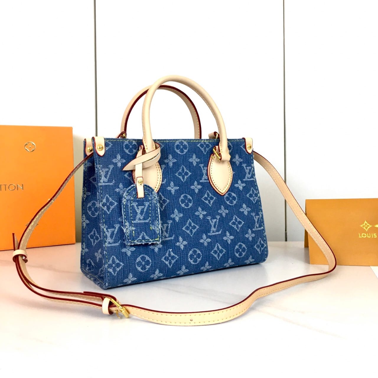 Louis Vuitton Onthego PM Denim Blue 25Cm M14633 - Image 6
