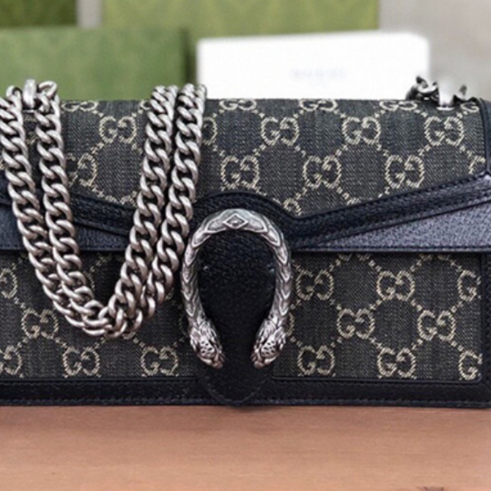 Gucci Dionysus Small GG Shoulder Bag Black 25Cm 499623 UN3BN 1274 - Image 5