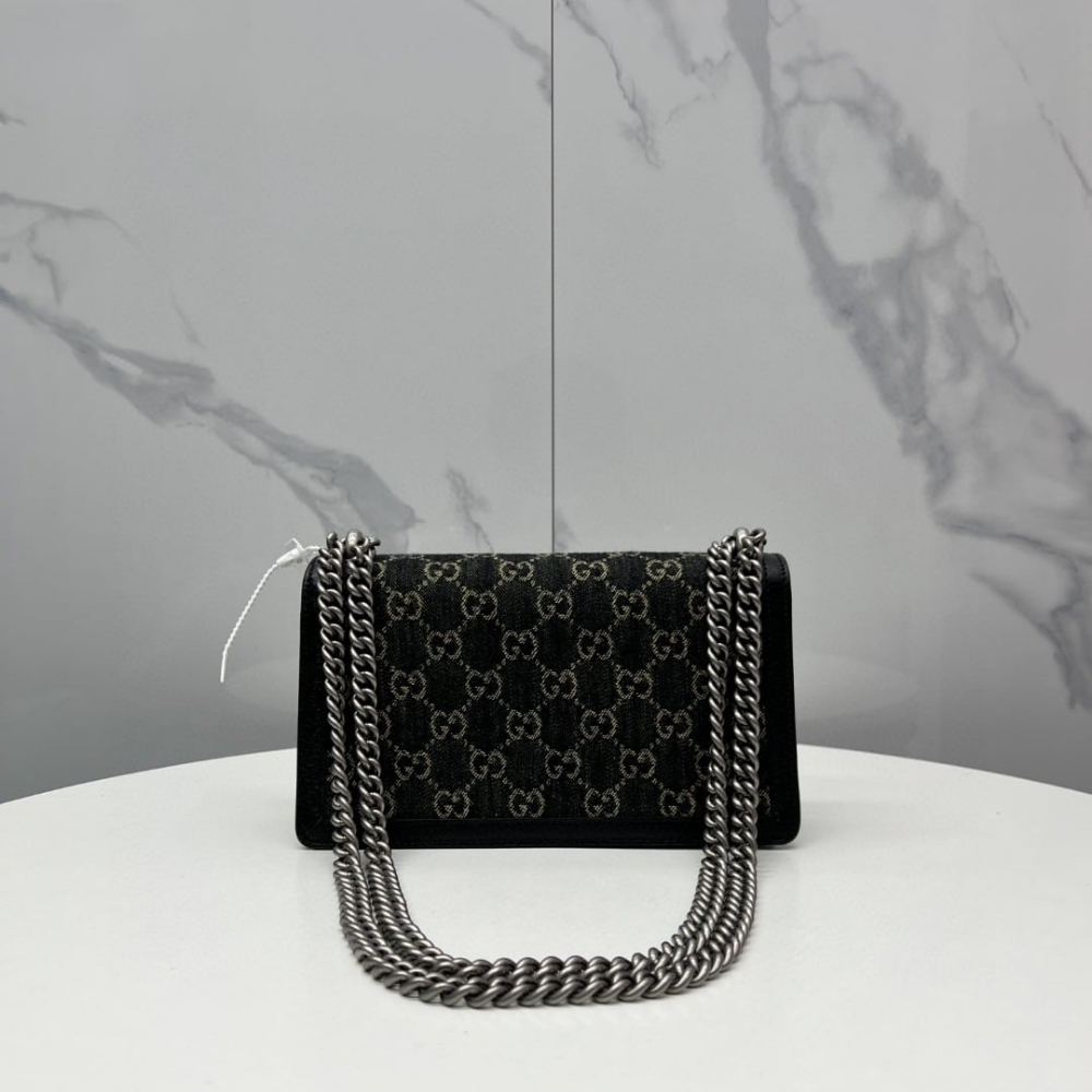 Gucci Dionysus Small GG Shoulder Bag Black 25Cm 499623 UN3BN 1274 - Image 7