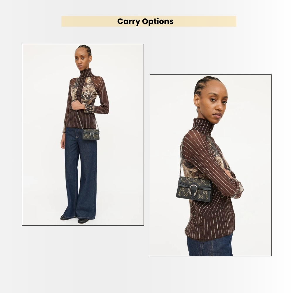 Gucci Dionysus Small GG Shoulder Bag Black 25Cm 499623 UN3BN 1274 - Image 9